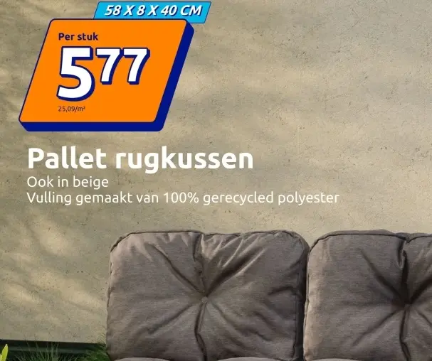 Aanbieding: Pallet rugkussen