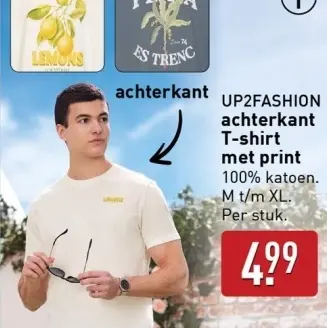 Aanbieding: UP2FASHION achterkant T-shirt met print