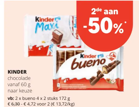 Promotie: Kinder chocolade