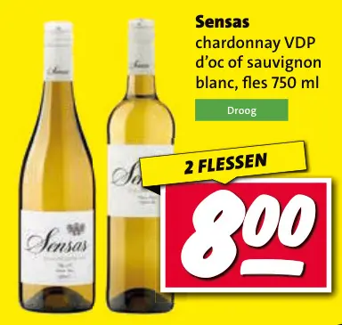 Aanbieding: chardonnay VDP d'oc of sauvignon blanc