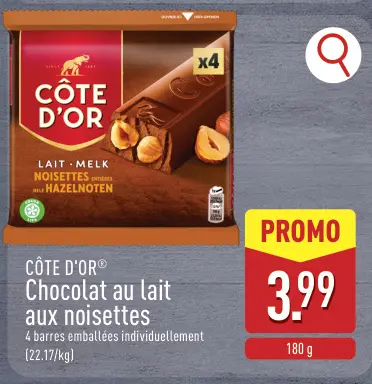 Offre: Chocolat au lait aux noisettes