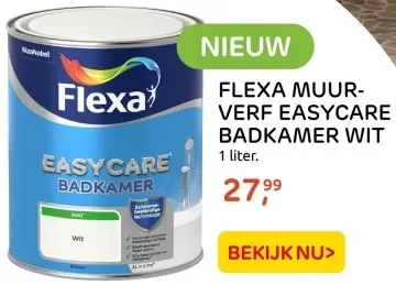 Aanbieding: FLEXA MUUR-VERF EASYCARE BADKAMER WIT