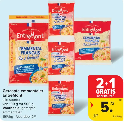 Promotie: Geraspte emmentaler