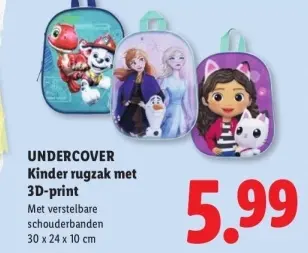 Aanbieding: Kinder rugzak met 3D-print