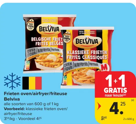 Promotie: Frieten oven/airfryer/friteuse