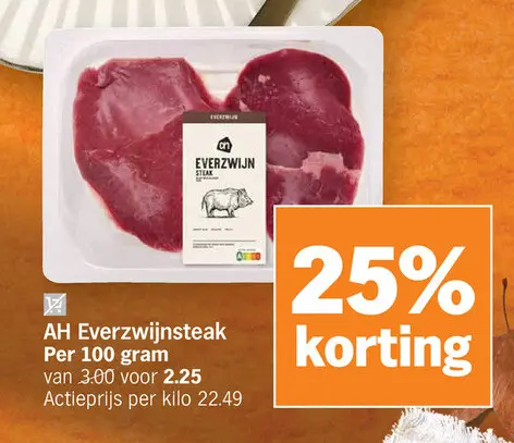 Aanbieding: Everzwijnsteak