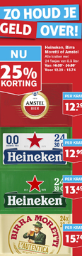 Aanbieding: Heineken , Birra Moretti of Amstel Alle kratten met