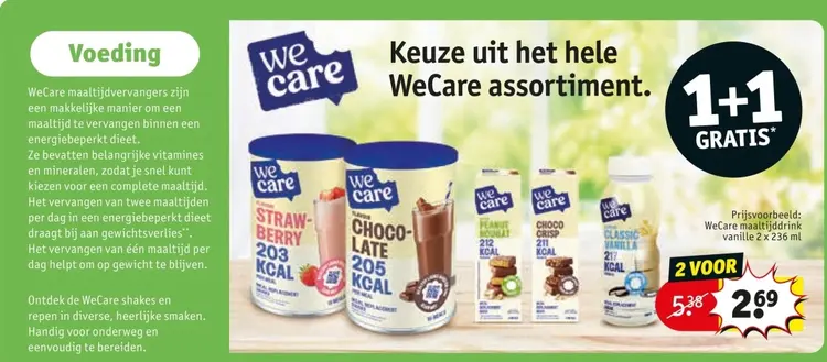 Aanbieding: WeCare maaltijddrink vanille