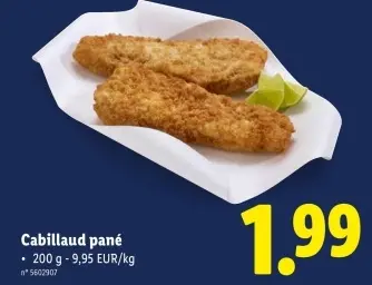 Offre: Cabillaud pané
