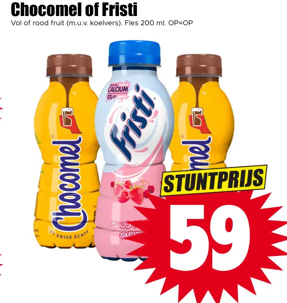 Aanbieding: Chocomel of Fristi