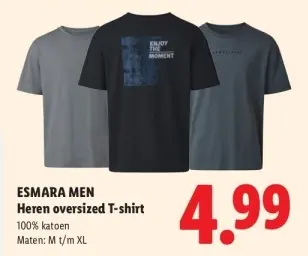 Aanbieding: Heren oversized T-shirt