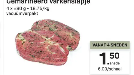 Promotie: Gemarineerd varkenslapje