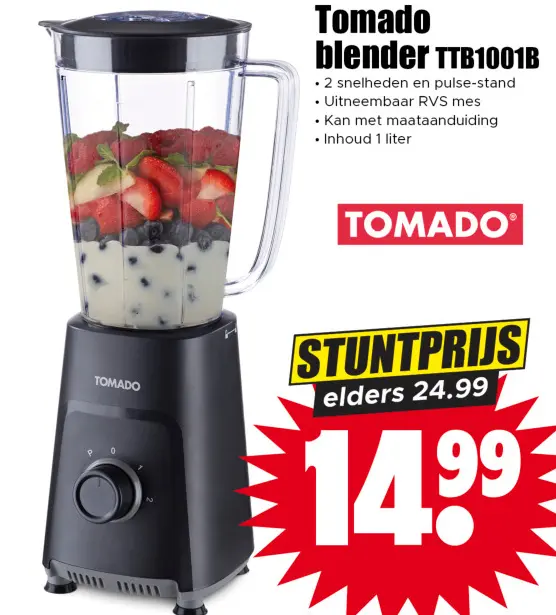 Aanbieding: Tomado blender TTB1001B