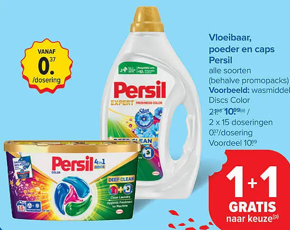 Aanbieding: Vloeibaar, poeder en caps