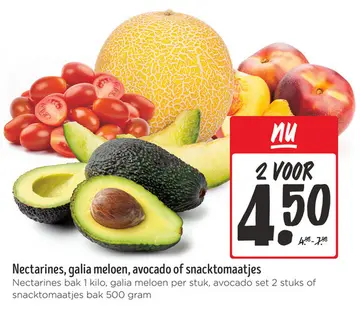 Aanbieding: Nectarines, galia meloen, avocado of snacktomaatjes