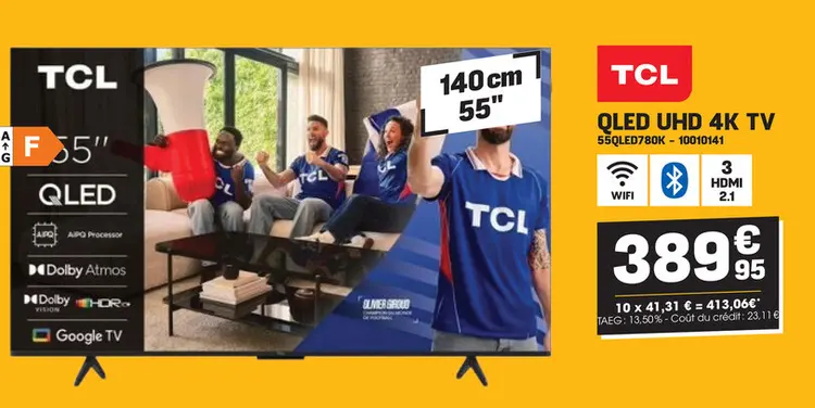 Offre: TCL Qled uhd 4k tv