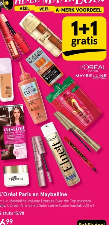 Aanbieding: L'Oréal Paris en Maybelline