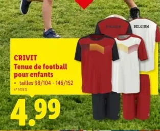Offre: Tenue de football pour enfants