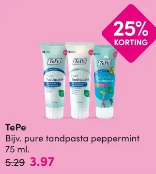 Aanbieding: pure tandpasta peppermint