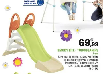 Offre: SMOBY LIFE - TOBOGGAN KS