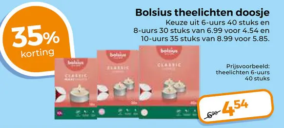 Aanbieding: Bolsius theelichten doosje
