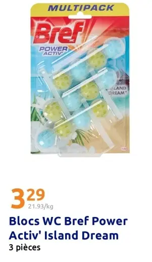 Offre: Blocs WC Bref Power Activ' Island Dream