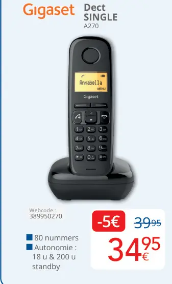Aanbieding: Dect SINGLE A270