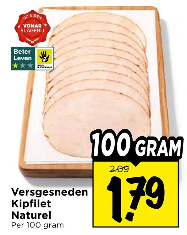 Aanbieding: Versgesneden Kipfilet Naturel
