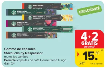 Offre: Starbucks by Nespresso®
