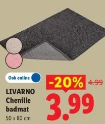 Aanbieding: LIVARNO Chenille badmat
