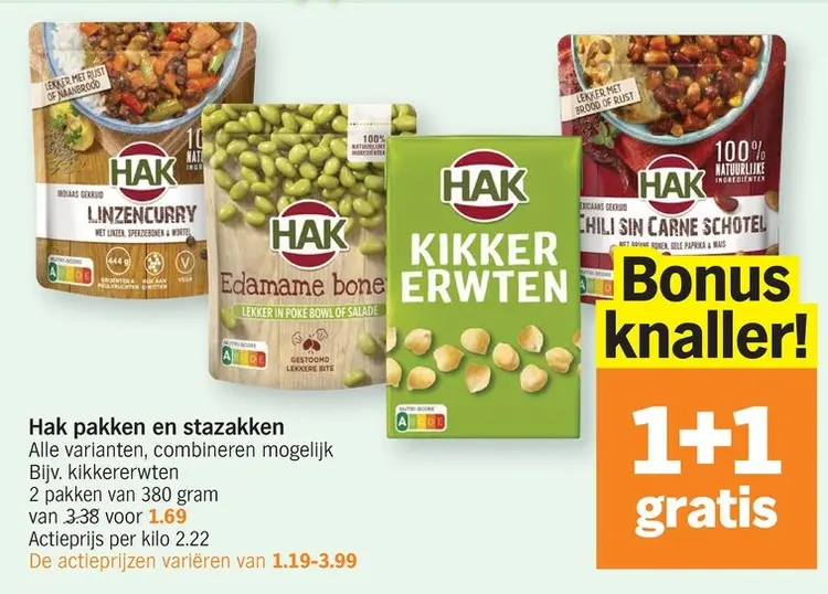 Promotie: Hak pakken en stazakken