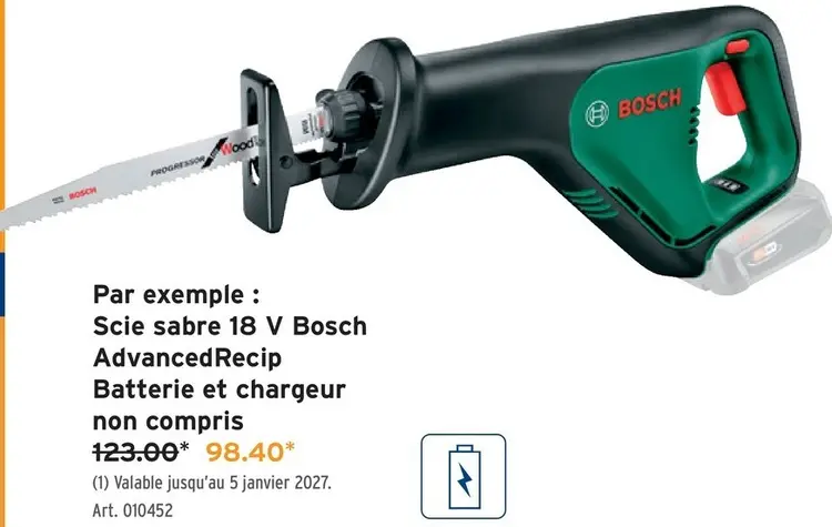 Offre: Scie sabre 18 V AdvancedRecip