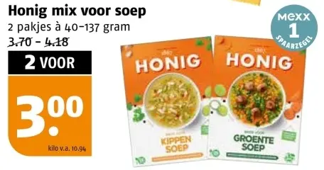 Aanbieding: Honig mix voor soep