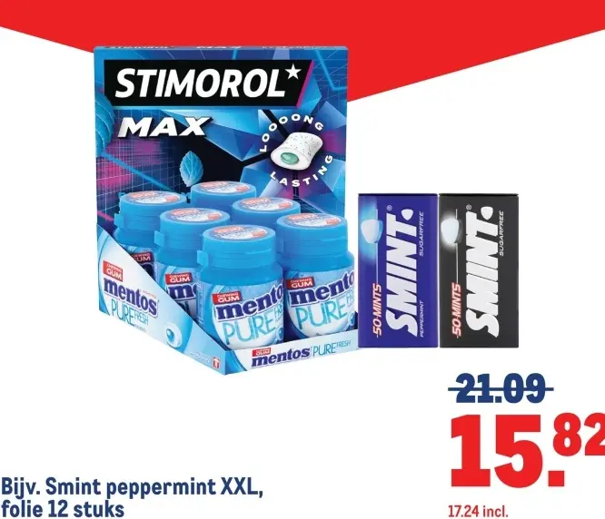 Aanbieding: Smint peppermint XXL