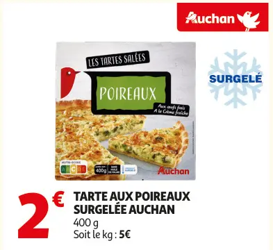 Promotie: Tarte aux poireaux surgelée