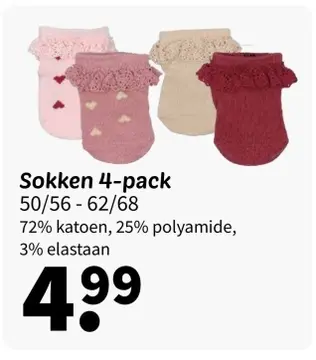 Aanbieding: Sokken 4-pack