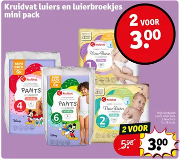 Aanbieding: Luiers en luierbroekjes mini pack