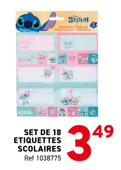 Offre: Set de 18 etiquettes scolaires