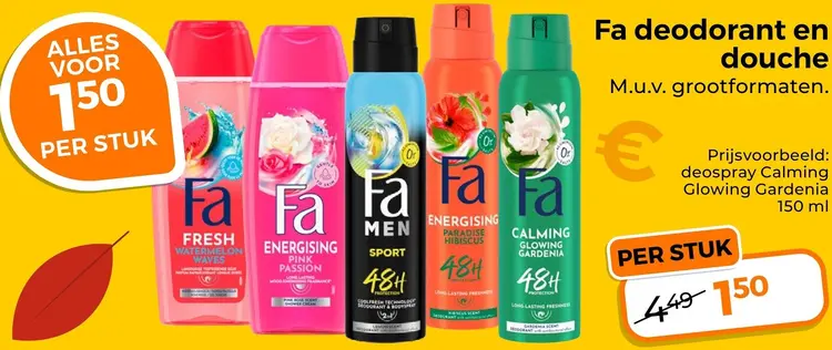 Aanbieding: Deodorant en douche