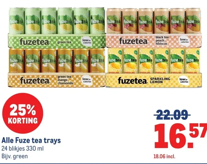 Aanbieding: Fuze tea trays