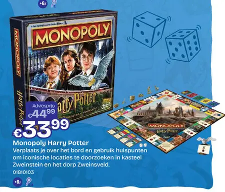 Promotie: Monopoly Harry Potter - Een magisch avontuur op Zweinstein!