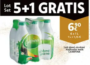 Offre: Lait demi-écrémé