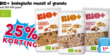 Aanbieding: BIO + biologische muesli of granola