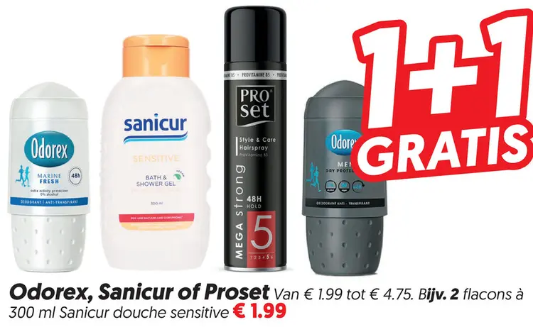 Aanbieding: Deodorant, douche sensitive of haarspray