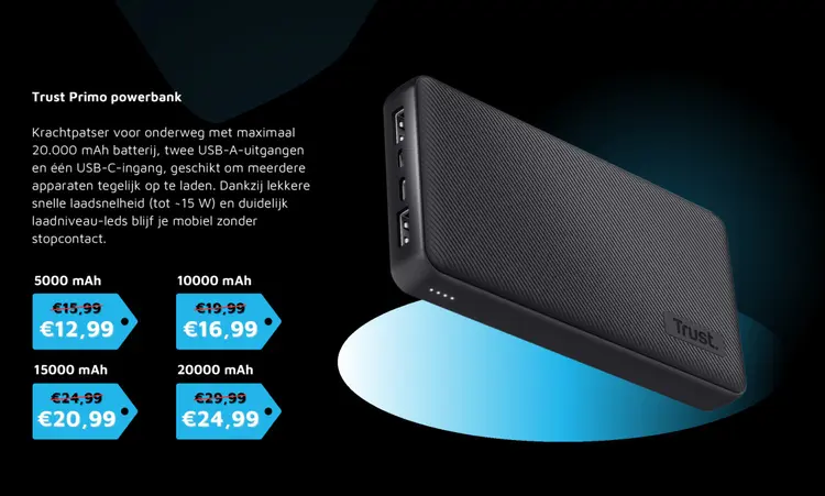 Aanbieding: Trust Primo powerbank