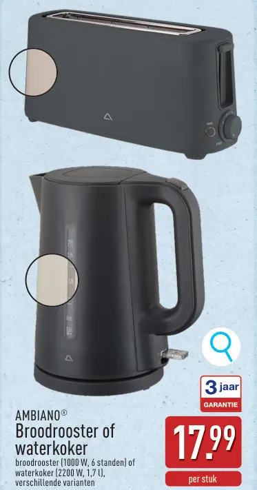 Promotie: Broodrooster of waterkoker
