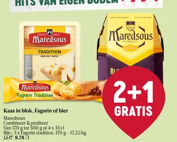 Aanbieding: Kaas in blok, Fagotin of bier