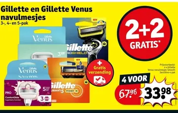 Aanbieding: Gillette en Gillette Venus navulmesjes