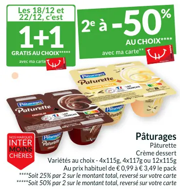 Offre: Pâturages Pâturette Crème dessert
