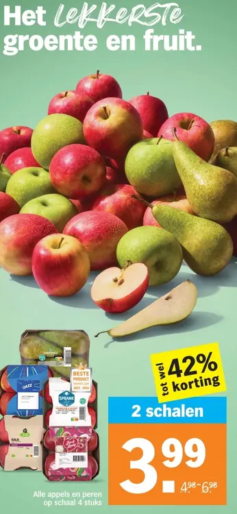 Aanbieding: Appels en peren op schaal